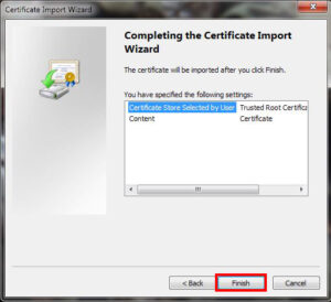 Finish wizard - Outlook
